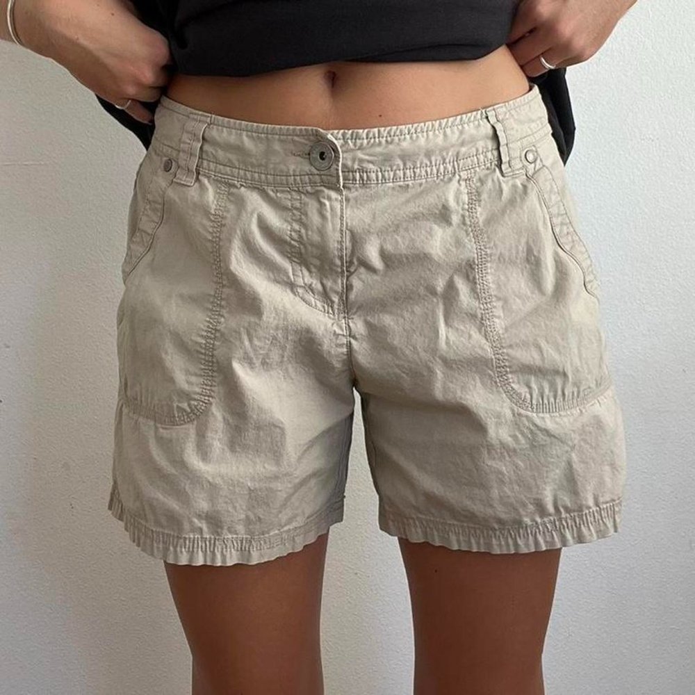 DKNY cargo shorts in tan/beige color